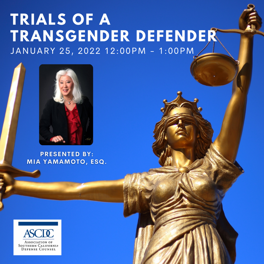 Webinar - Trials of a Transgender Defender - 2022