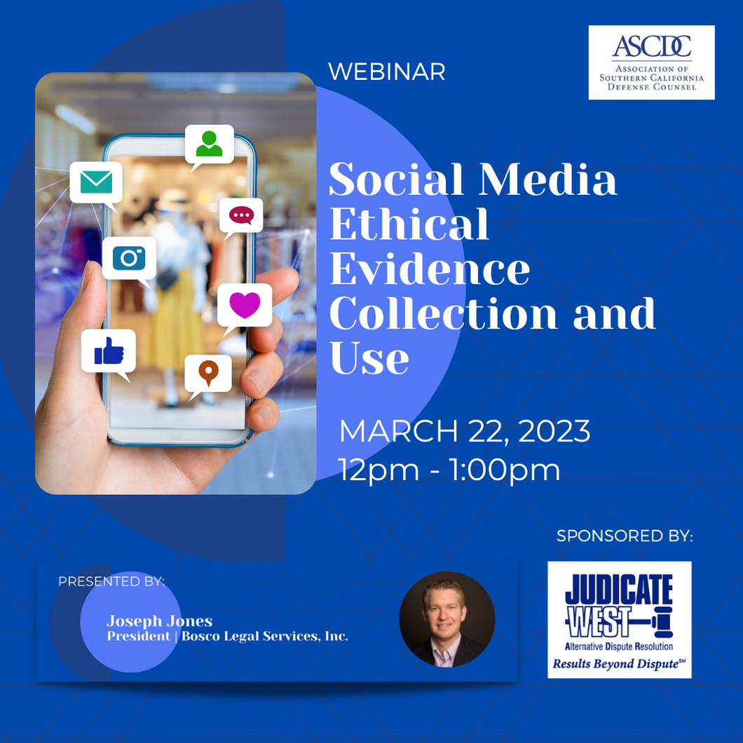Social Media Ethical Evidence Collection and Use - 2023
