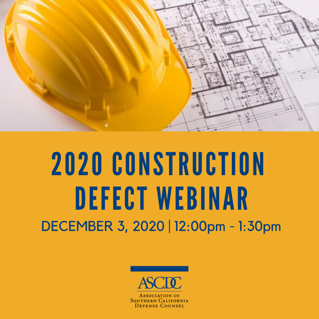 Webinar - Construction Defect - 2020